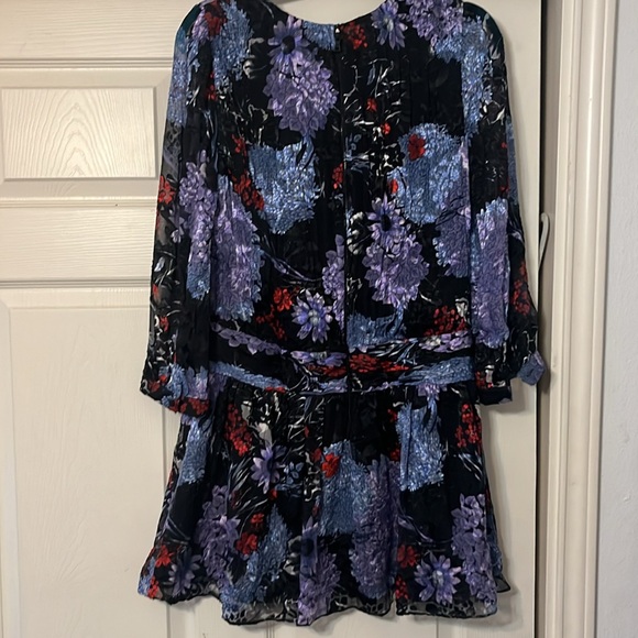 Alice + Olivia floral Tessie drop-waist mini dress - Picture 3 of 5